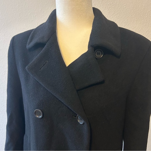 Camalgori Angora Wool black winter coat made in Italy size M classic winter - Picture 2 of 12